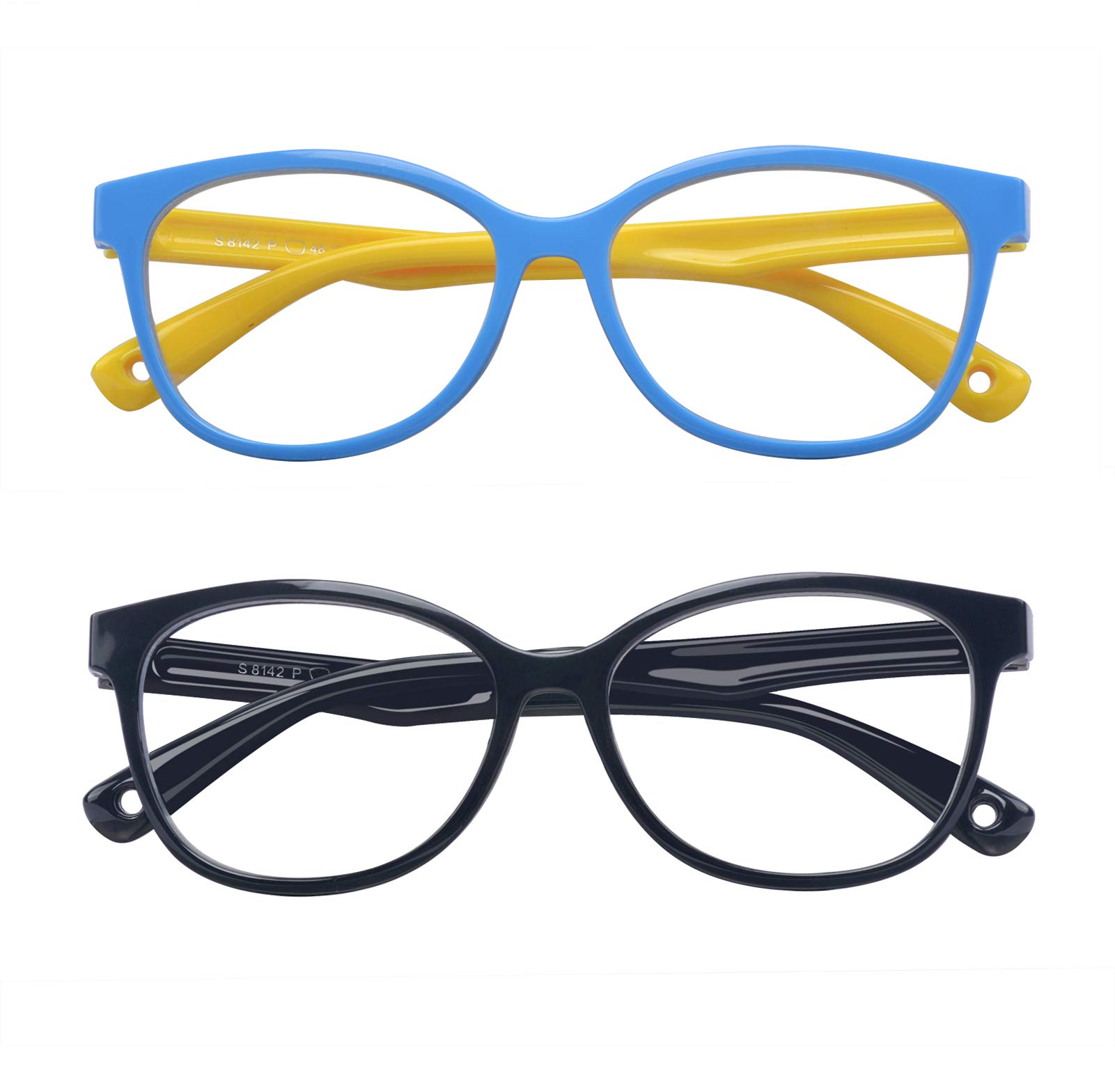 Outray 2 Pack Kids Blue Light Blocking Glasses Anti Eyestrain Computer Gaming TV Glasses for Boys Girls Age 3-12
