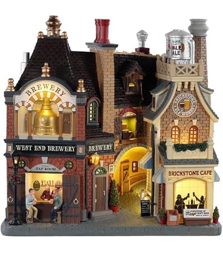 LEMAX The Wine Merchant – Edificio Illuminato Con Scene Interne, Collezione Caddington Village, 20x15,5x17 Cm