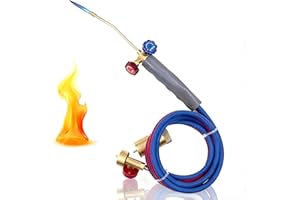 Oxygen Propane Torch Kit, Brass Brazing Torch Duel Fuel (Oxygen and MAPP PRO) for Soldering, Jewelry, HVAC, Glass Blowing Wel