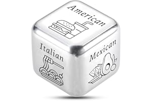 TI-EDC Valentines Wedding Gifts for Boyfriend Date Night Food Dice Decider for Couple Christmas Birthday Gifts 11 6 Anniversary Steel Stocking Stuffer Gifts for Him Her Bride Shower Gift for Women Ideas