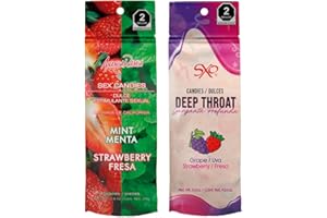 SXO Adult Novelty Candies, Strawberry and Grape Flavoured Sweets, 4 Pieces, Romantic Gift Set for Couples (Deep Throat + Dami