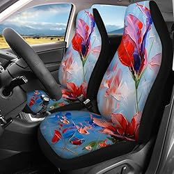 Semiouray Retro Iris Floral Anti-Slip Car Seat