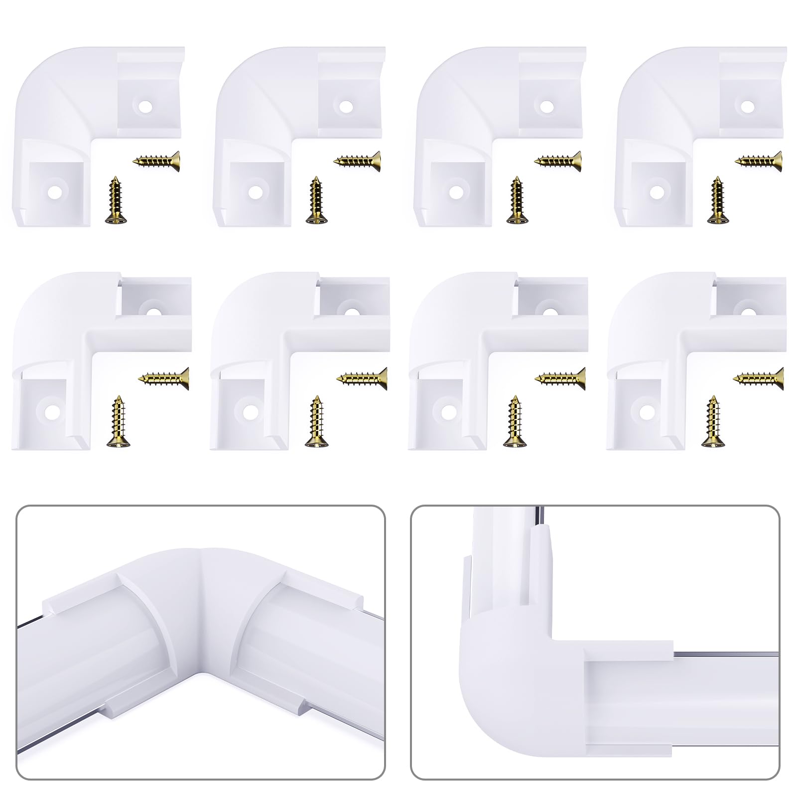 90 degree connectors to connect 2 channels for V-shaped LED aluminum channel for (B07RDNMQL6 B07RKZQZG8 B07KR62KKT)(8pcs for V)