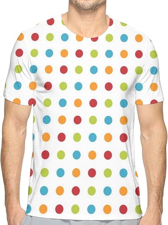 Amazon Co Jp カラードット Tシャツ メンズ 半袖 夏 薄手 吸汗速乾 汗染み防止 快適な おもしろ おしゃれ 服 ファッション小物