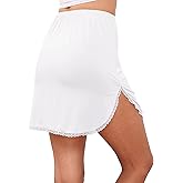 ACIEMR Half Slips for Women Underskirt Short Mini Skirts Lace Curved Half Slip