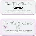 No Mo-Stache Mini Duo - 12 Count Brow and Lip Wax Kit, 2 Piece Set - As Seen On Shark Tank - Hair Removal Wax Strips with Tweezers for Face, Brows and On-The-Go Use