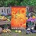 AerWo Welcome Pumpkin Fall Garden Flag 12“×18”, Double-Sided Decorative Fall Autumn Harvest Yard Flag (Pumpkin, Sunflower & Welcome)
