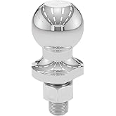 CURT 40001 Chrome Trailer Hitch Ball, 2,000 lbs, 1-7/8-Inch Diameter, 3/4 x 1-5/8-Inch Shank, Silver