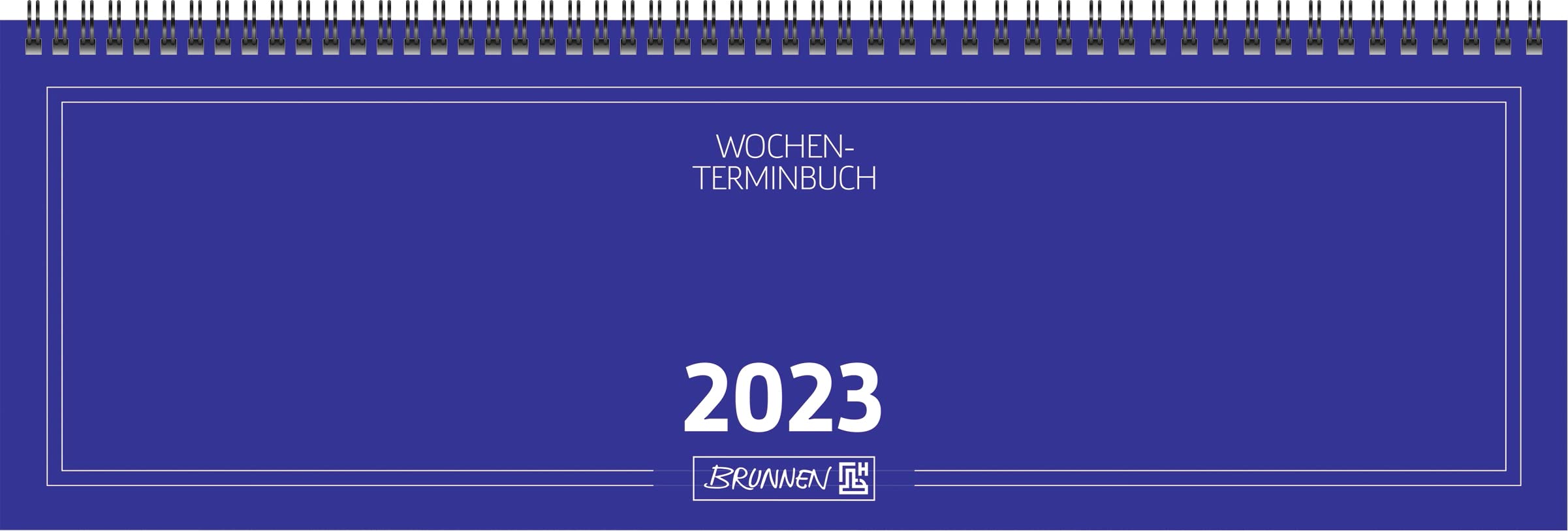 BRUNNEN Weekly calendar model 775 2023 sheet size 42 x 13.7 cm blue