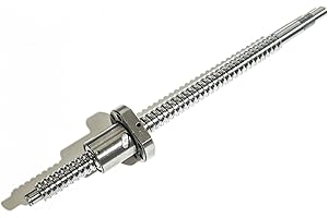 TEN-HIGH Ball Screw CNC Parts SFU2505 NUW, 1pcs Ball Screw + 1pcs Nut + End Machining, Diameter 25mm Lead 5mm Length 500mm