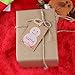 Coogam 50 Pack Brown Kraft Paper Christmas Gift Tags with Twine String Tie on Smooth for Writing - 5 Designs for DIY Xmas Holiday Present Wrap Stamp and Label Package Name Card