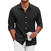 COOFANDY Men's Oxford Shirt Long Sleeve Casual Button Down Shirts Regular Fit Dress Shirts