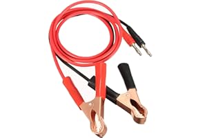 VOGOOPOI 2Pcs 15A Banana Plug 3.14In Car Battery Clip Clamp Power Alligator Cable. Oscilloscopes, Clamp Meters, Analysis Instruments Digital Multimeters 2x15A Banana Alligator Clips Cable 3 Feet Red,Black