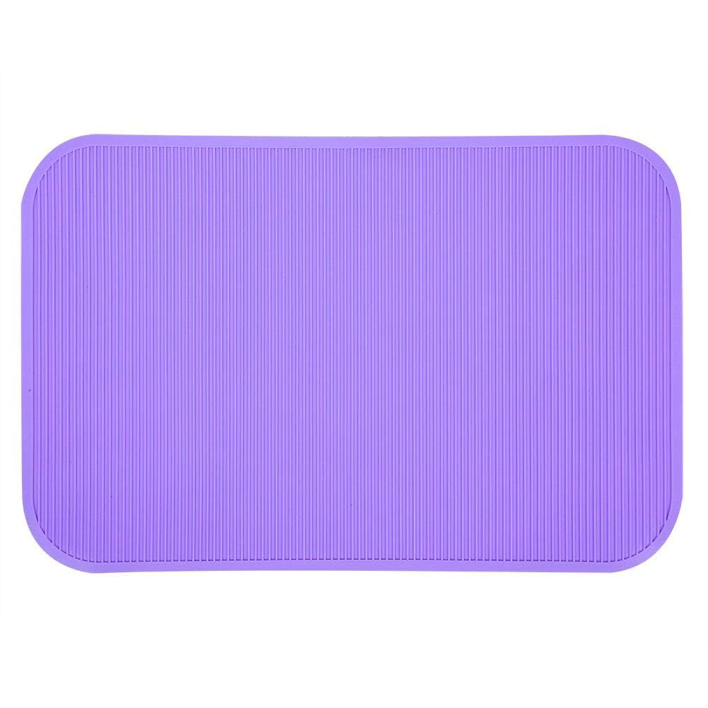 Dog Grooming Table Mat, Non Slip Pet Groomers Table Mat Padded Mat for at Home Grooming Dogs and Cats, Bathing Mat for Small Animals(Purple)