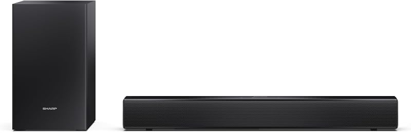 Barra de Sonido para TV HT-SBW121 Roku TV Ready 240W Subwoofer Inalámbrico Bluetooth 5.3 HDMI ARC USB Óptica AUX 2.1 Negra