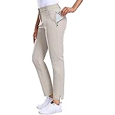 Hiverlay Womens Golf Pants Stretch Work Ankle Pants with Pockets Quick Dry Straight Business Casual Hiking Pants