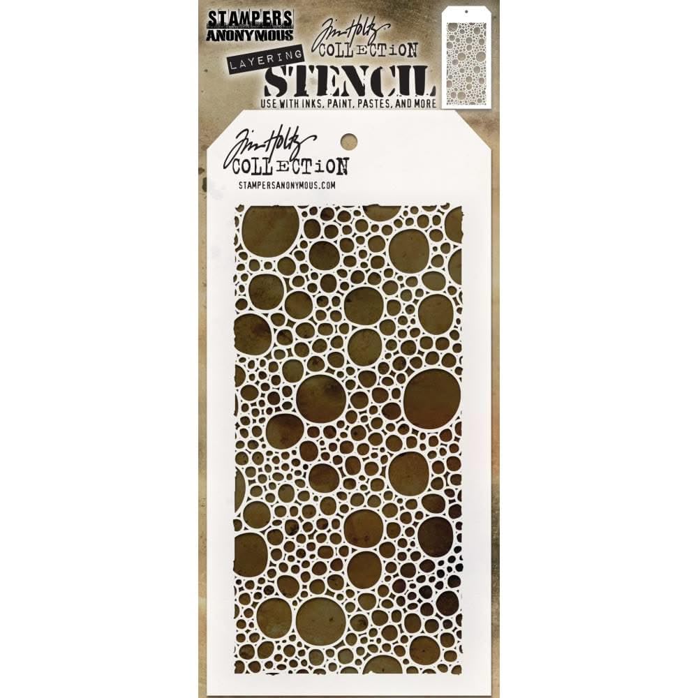 Tim Holtz - Stampers Anon Stencil, Bubbles-Layered, One Size