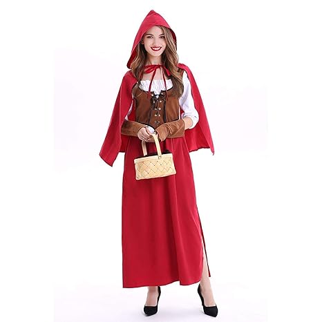 LBFKJ Rollenspiele, Halloween-Weste-Mantel Rotkäppchen-Kostüm, sexy Bühnenmagier Uniform Hexenkostüm,XXL
