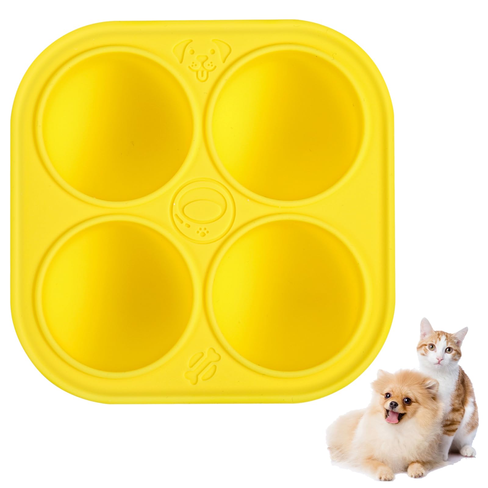 Treat Molds for Dogs, Silicone Reusable Treat Molds for Freezing Dog Treat Tray Dishwasher Safe Treat Tray Mold Compatible with Woof Pupsicle Pet Dog Toys