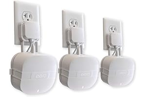 The Eero Genie for eero 6, 6+, and Mesh Wi-Fi: Wall Mount Outlet Holder Stand | Lowest Profile | Open Access | Multiple Insta