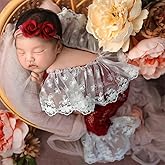 Lgvhydh Newborn Photography Outfits Girl Newborn Photography Props Newborn Girl Lace Romper Headress Infant Princess Costume