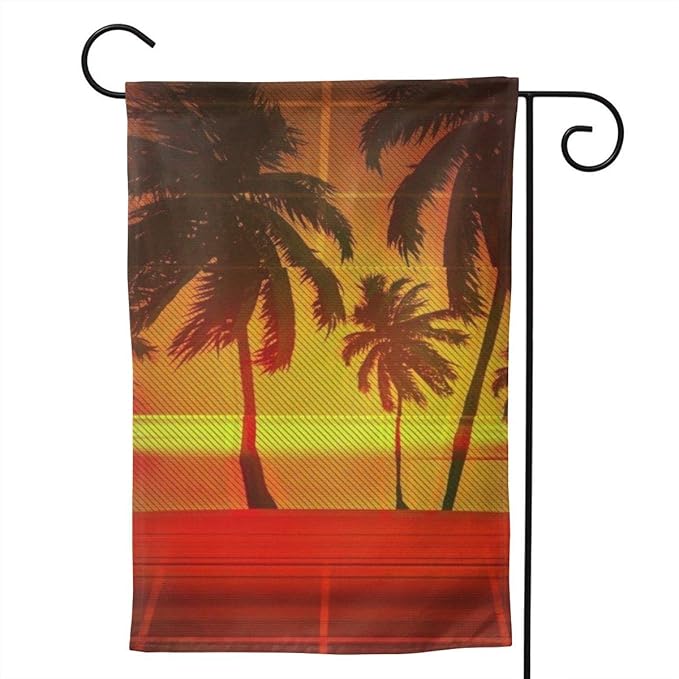 SuBenSM Tropical Palm Tree Garden Flag, Vertical Double