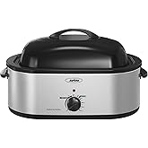 Roaster Oven with Self-Basting Lid, Electric Roaster with Removable Pan & Rack, 150-450°F Full-Range Temperature Control with