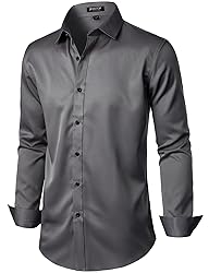 JEMITOP Men's Stretch Wrinkle Free Dress Shirts