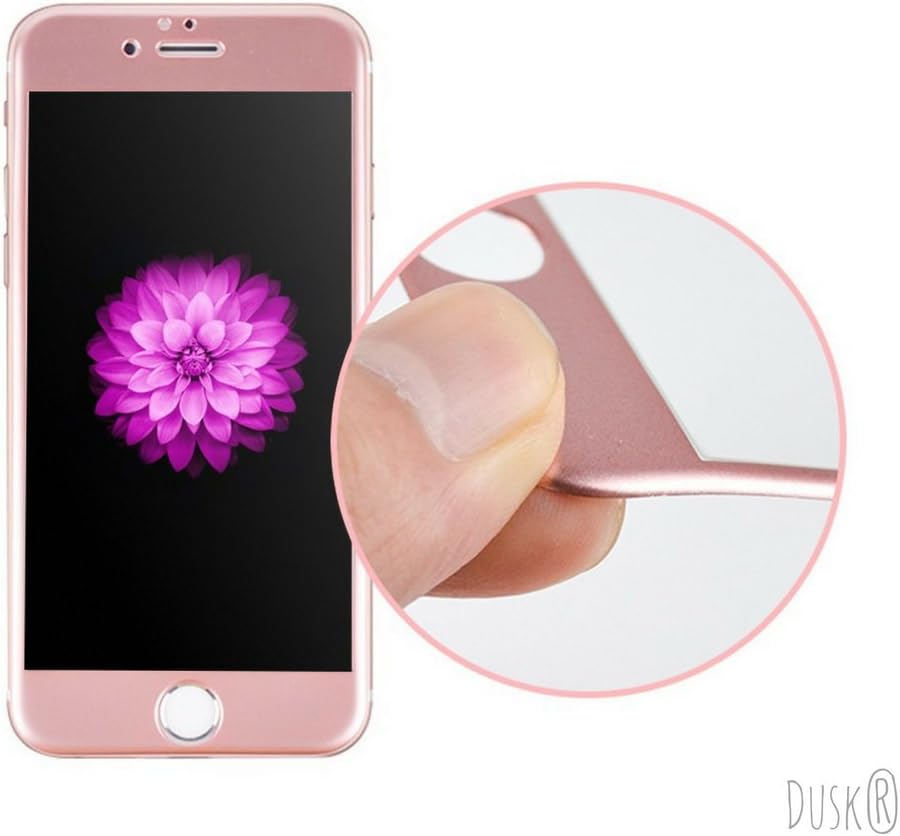 Dusk Iphone 7/8 Tempered Glass Full Coverage Screen Protector for Apple iPhone 7/8 3D Curved Carbon Fibre For Maximum Protection 9H Hardness iPhone 7 And 8 (Rose Gold)
