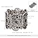 D EXCEED Womens Bohemian Lace Bracelet Vintage Filigree Cuff Bangle Bracelet Wide Stretch Rhinestone Bracelets for Ladies