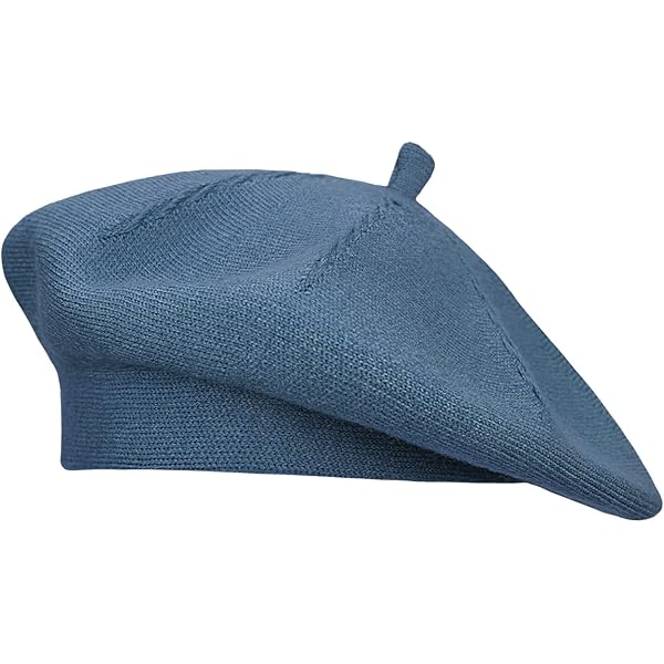WITHMOONS Beret Hat Denim Cotton British Style Strap  display picture 1