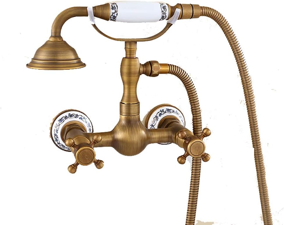 Cxmm Duschsysteme Kupfer europäischen Retro-Duschset, Bad kalt/warm