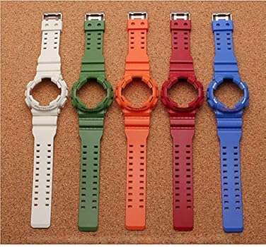 21cm Rubber Watchband Dial Case Strap 
