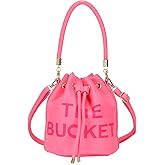 JQAliMOVV Mini Leather Bucket Bags for Women Drawstring Bucket Purse Crossbody Handbags Hobo Bag