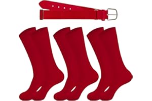 CS RUNSENISOCKS Adult Men's Baseball Softball Socks and Belt Set, Younth Soccer Baseball Belt and Socks(3 Pairs of baseball Socks and Belt)