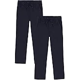 Approved School Wear Boys' School Uniform Pull On Pants, Stretch Twill & Drawstring Waist, Multipack