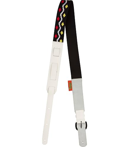 thumbnail image 2 of Fender George Harrison Dark Horse Logo Guitar Strap - 2-Inch Wide Denim & Jacquard Design 2 of 14