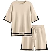 LILLUSORY 2 Piece Sets for Women Summer 2026 Two Piece Matching Lounge Sets Short Casual Outfits Cute Vacation Clothes
