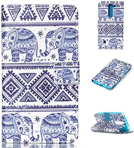LG G4 Mini case,SMYTU TM PU Leather Wallet Case with Flip Cover, [Kickstand Feature] [Slim Fit] [Magnetic Closure ]Slots of ID and Money Pocker for G4Mini (Elephant)