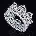 Stuffwholesale Girl Tiaras Silver Rhinestone Crystal Crown Pearl Prom Party Hair Wear with Bobby Pins (Crystal )