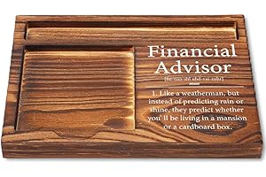 CWGOTC Funny Financial Advisor Gifts, Wooden Sticky Note Holder Office Decor, Appreciation Gift for Finance Professionals, Gr
