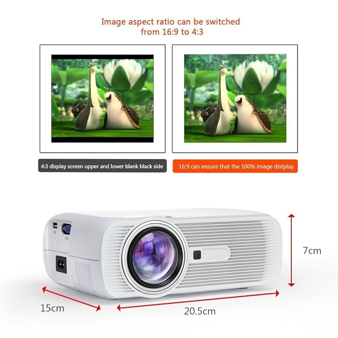 Proyector OGIMA Mini Proyector Mejorado Compatible Video HD 1080P ...