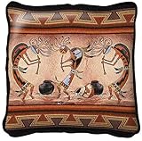 Kokopelli Pot Dance Pillow
