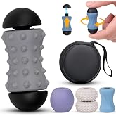 4-in-1 Silicone Quiet Fidget Toys Set, Portable Customizable Finger Fidget Roller with Storage Case, Teen Adult Fidgets for Anxiety and Stress, Office Fidget Sensory Toys, Adult Fidget Toys