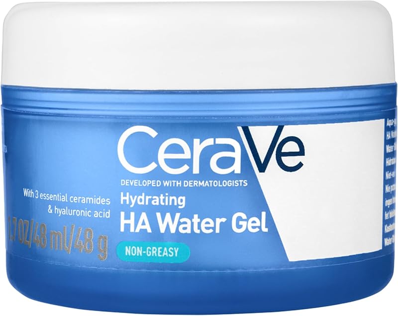, Aqua-Gel Hydratant, Hydratation 72H, Crème Hydratante Visage, Tous Types de Peaux Même Mixtes et Sensibles, A Base d'Acide Hyaluronique, Niacinamide et Céramides, Texture Fluide et Légère