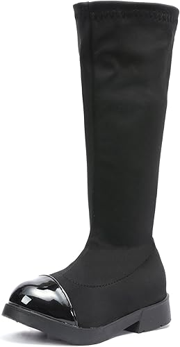 Amazon Stylein 女の子 ロングブーツ キッズ ブーツ ブラック シンプル ファスナー ファー付き なし 春秋冬 15 23cm Stylein ブーツ