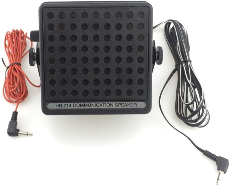 TOPMYS HR-CDM714 CB Radio Speaker 8ohm 10W CB Extension Speaker with Noise-cancelling and Talk Back function 1.85m cable 3.5mm Mono Plug