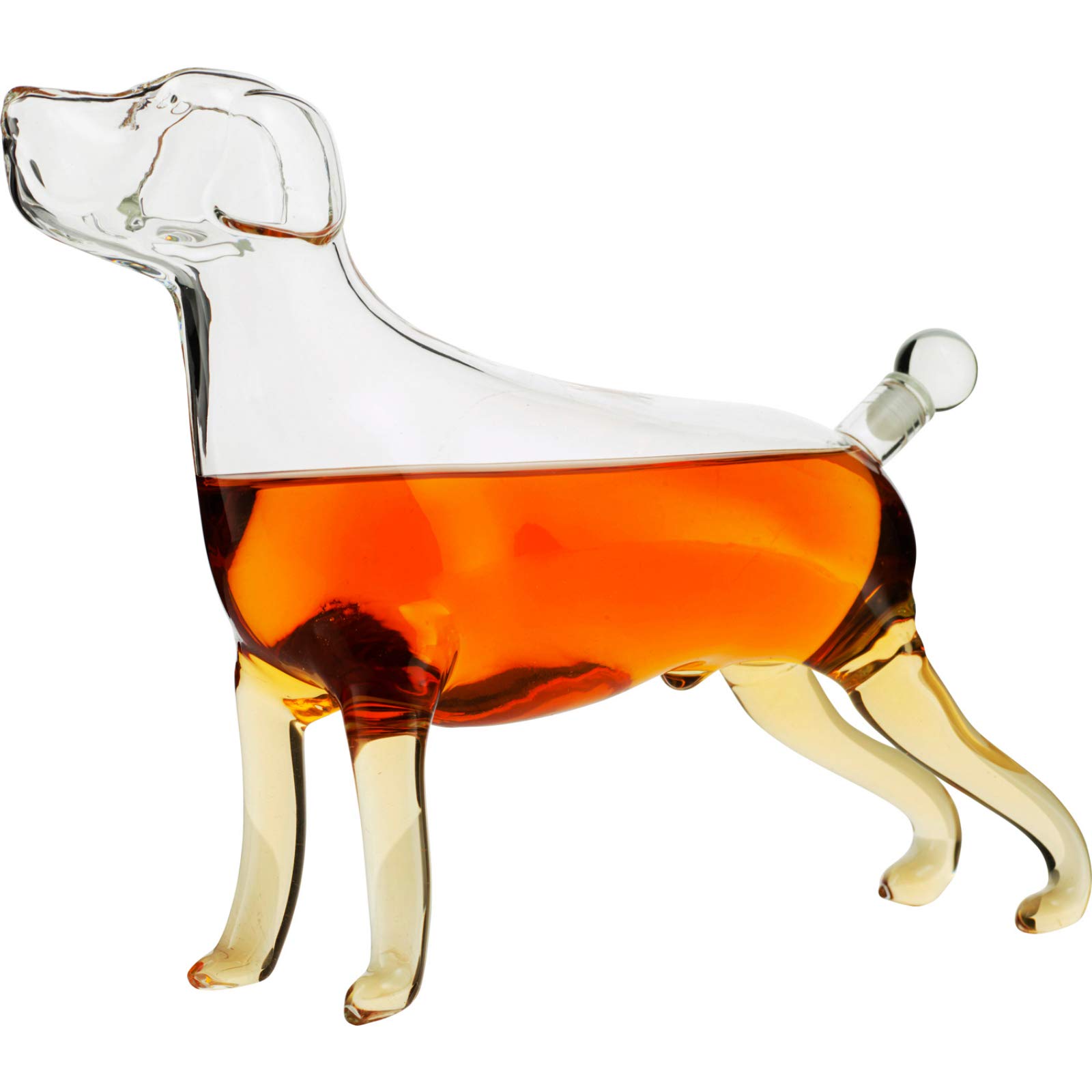 The Wine Savant Dog Animal Whiskey and Wine Decanter - Beautiful Profile of A Dog 500ml - Whiskey, Wine Scotch or Liquor Decanter