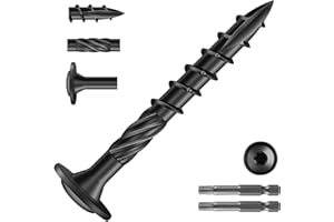 SG TZH #14 x 2 Inch Lag Screws (248Pcs) 4lb. Structural Wood Screw, Black, Carbon Steel, Washer Head, Rust Resistant epoxy Co