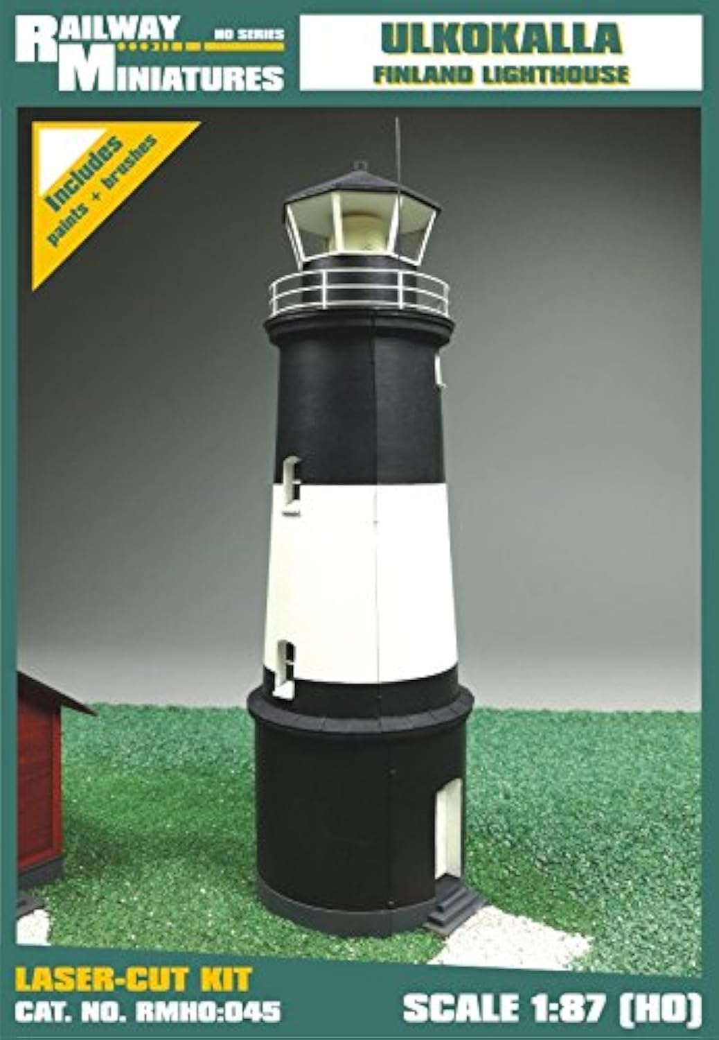 Railway Miniatures RMH0:045 Ulkokalla Lighthouse Diorama, 9.4 x 6.1 x 7.8 cm